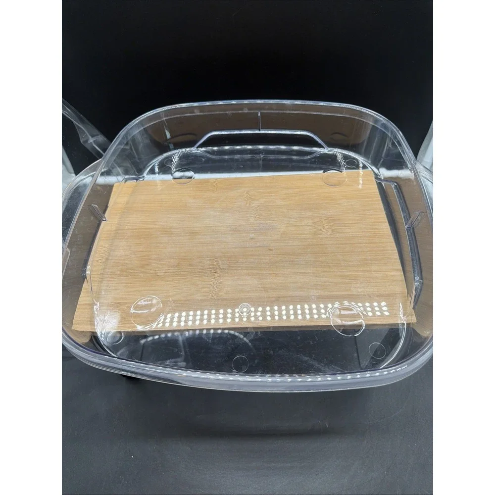 Pampered Chef Square Keep Cool & Serve #2614 Veggie Snack Fruit Tray Appetizer